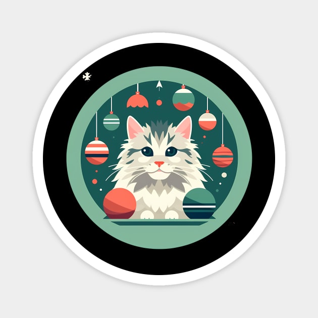 Maine Coon Cat Xmas Xmas Ornament, Love Cats Magnet by logiamerch